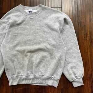 Vintage Russell Athletic Sweatshirt Grey L 90s V Basic Cool 1990s Gym